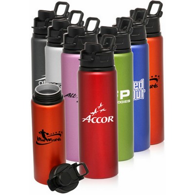 26 Oz. Aluminum Water Bottle w/ Snap Lid